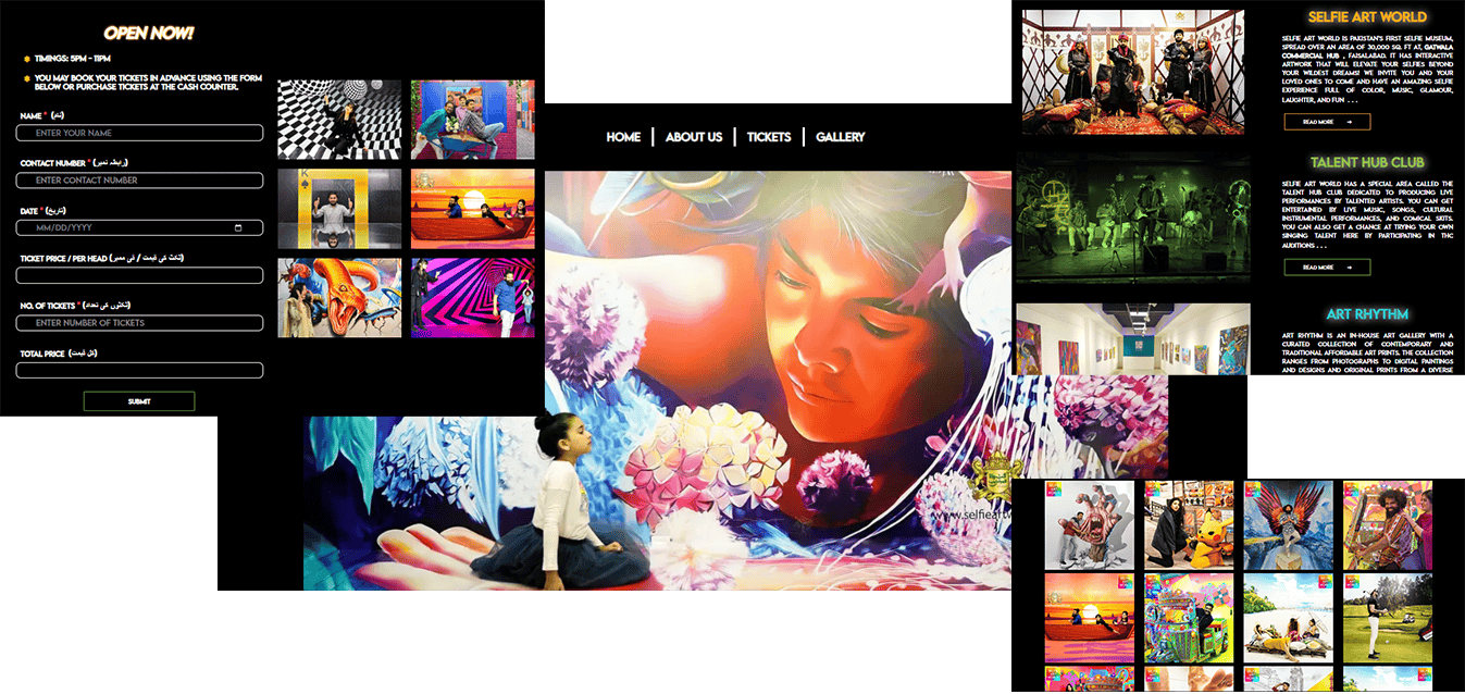 Selfie Art World interface